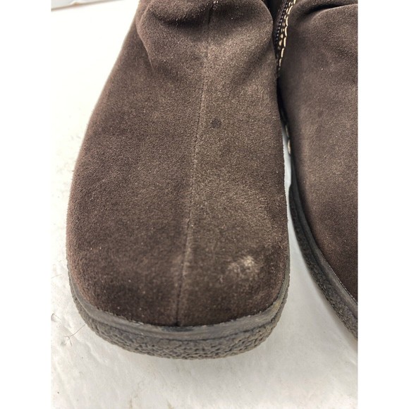 Bare Traps Lauree Boots 8M Brown Suede with Faux Fur Lining Zip Side - Picture 3 of 13
